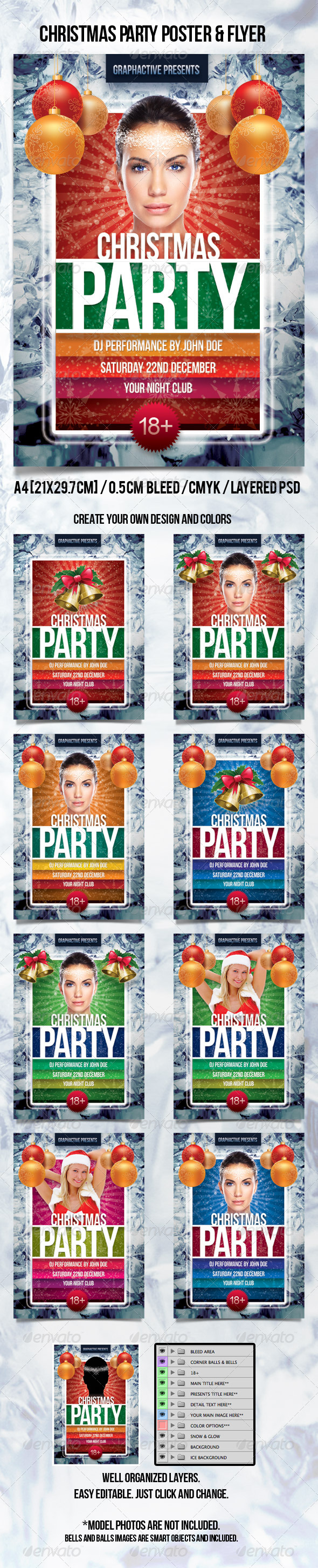 Christmas Party Poster - Clubs & Parties Events