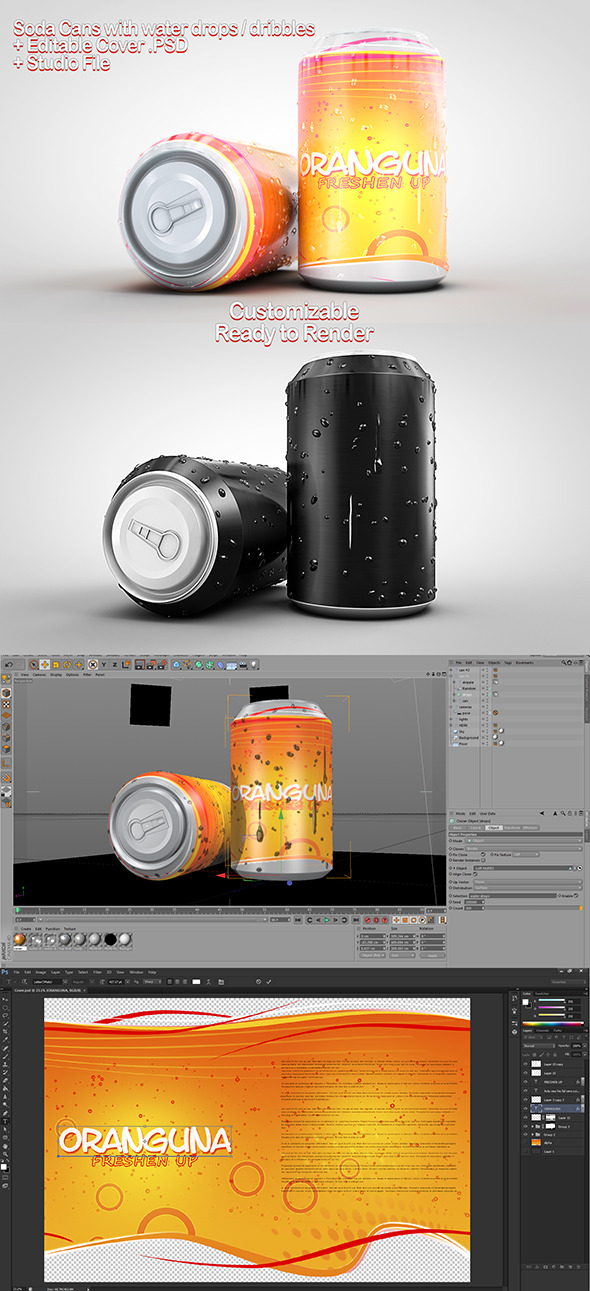 Soda Cans + - 3Docean 7819563