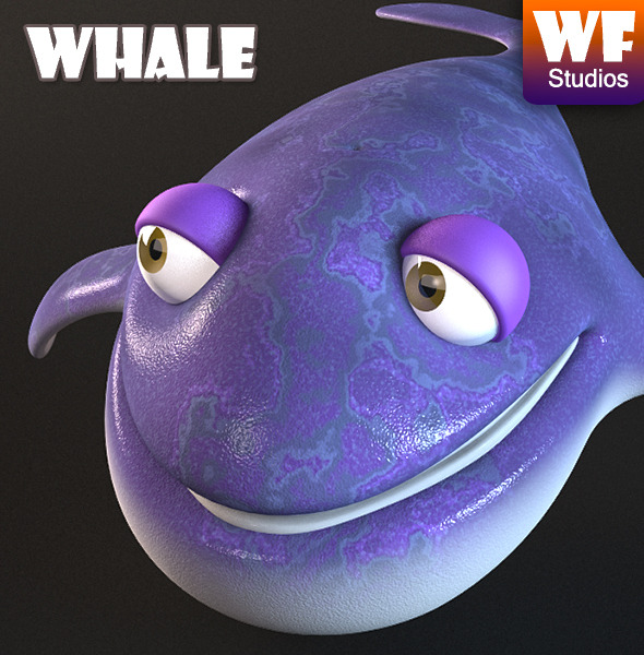 Cartoon Whale - 3Docean 7821066