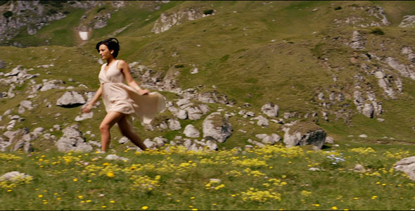 Girl Running In The Mountains alt