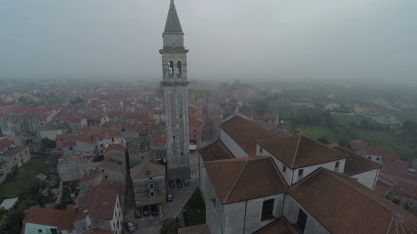  Aerial view of Vodnjan with the bell tower alt