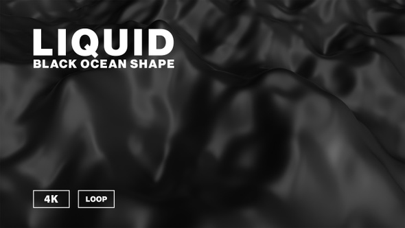 Abstract moving black wavy liquid background