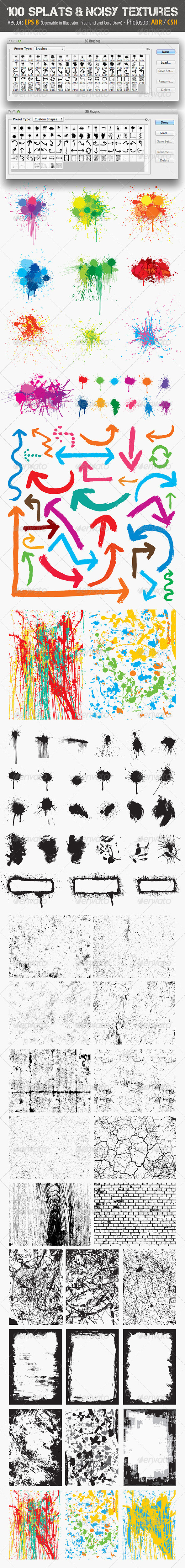 Splats & Noisy Textures - Decorative Vectors
