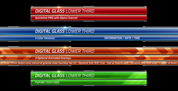 Digital Glass Lower Thirds