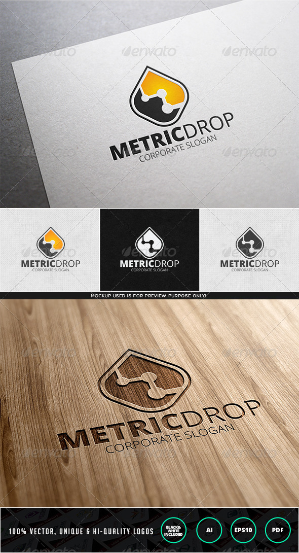 Metric Drop Logo Template - Objects Logo Templates