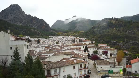 View over Grazalema, Cadiz Province, Spain alt