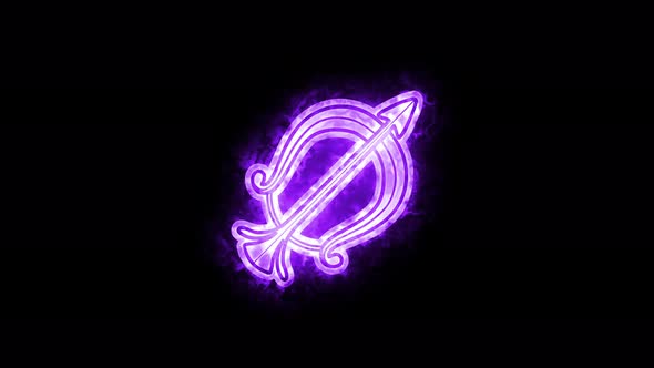 The Sagittarius zodiac symbol animation