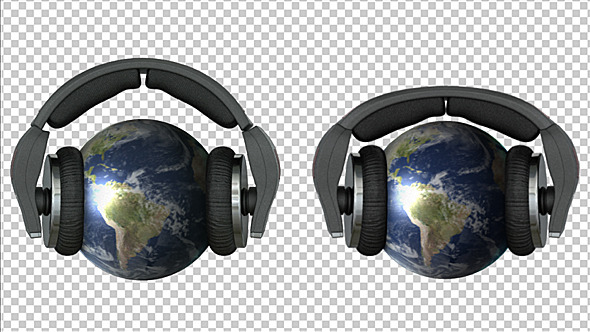 Globe With DJ Headphones