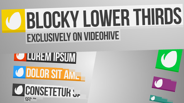 Blocky Lower Thirds - VideoHive 7819786