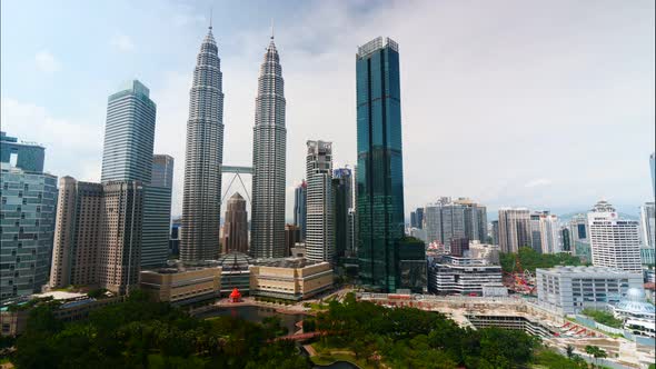 Petronas twin tower in the city at Malaysia alt