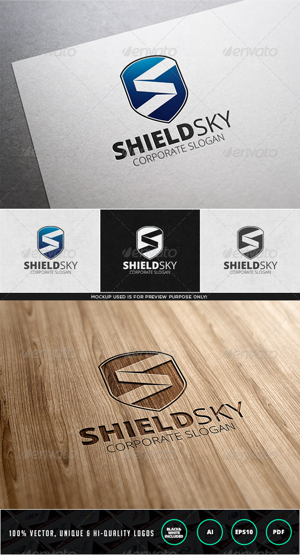 Shieldsky Logo Template - Letters Logo Templates