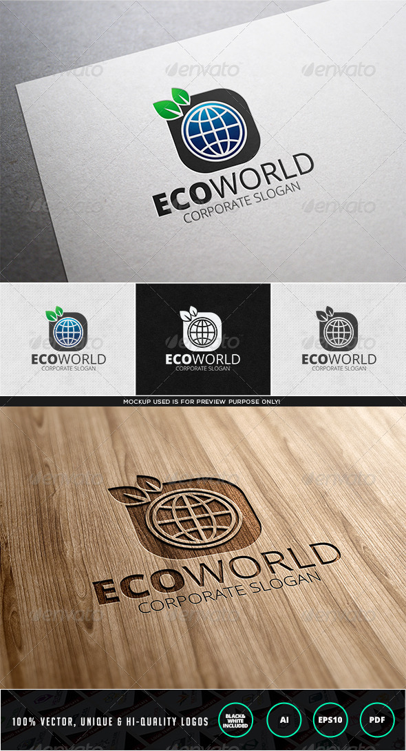 Eco World Logo Template - Nature Logo Templates