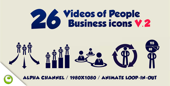  26 Videos Of People Business Icons V.2