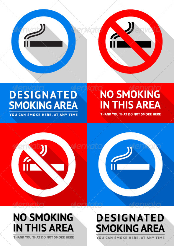 No Smoking Labels - Vectors