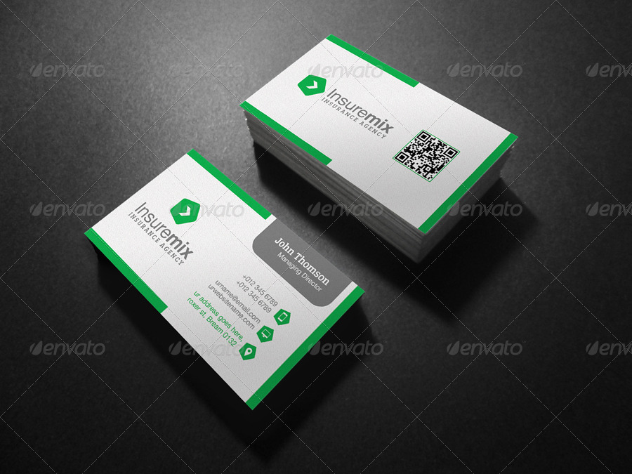 Insurance Business Card By Axnorpix Graphicriver Insurance Business Card