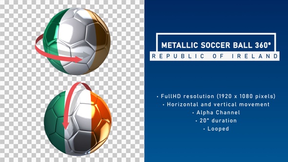 Metallic Soccer Ball 360º - Republic Of Ireland