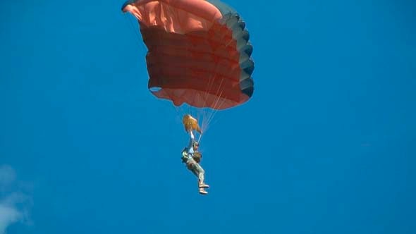 Parachute In Sky