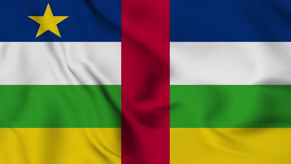 Central-African flag seamless waving animation