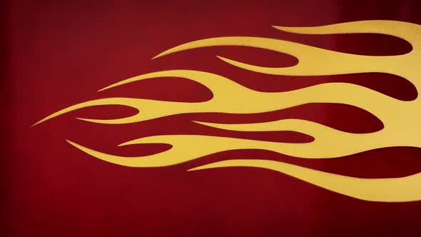 Flames Spraypainted Onto Surface - Motorbike, Car, Vehicle Side alt