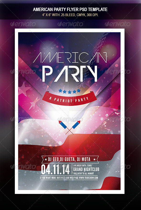 american party flyer template by retrobox graphicriver america flyer template