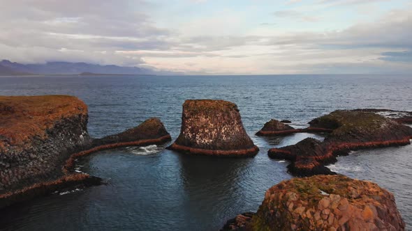 Arnarstapi Cliffs in Snaefellsnes Peninsula Iceland