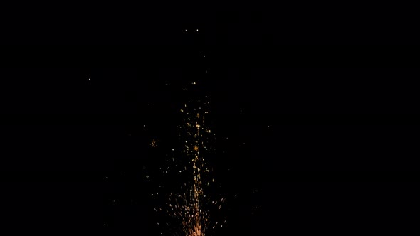 fire sparks dust particles overlay background