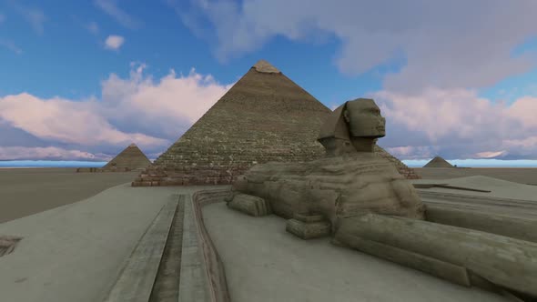 Egyptian Pyramids Sunset Timelapse alt