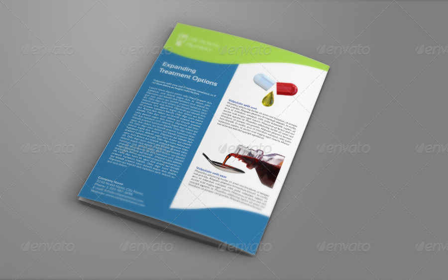 Pharmacy Brochure Bi-Fold Template, Print Templates | GraphicRiver