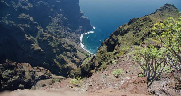 The End of Masca Gorge  Masca Beach  Playa De Masca Tenerife Canary Islands Spain alt