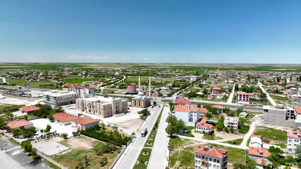 Old City in Turkey aerial view 4 K alt