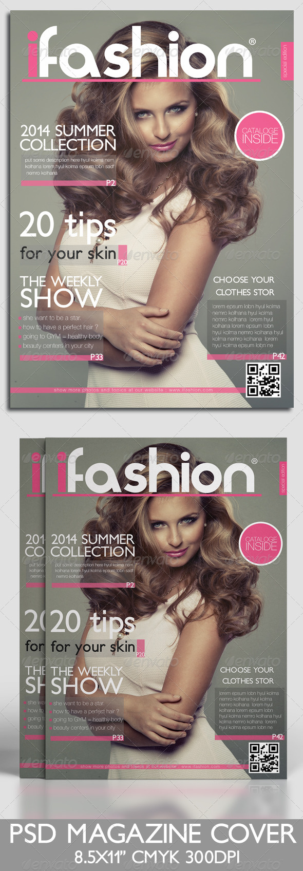 Magazine Cover Template - Magazines Print Templates