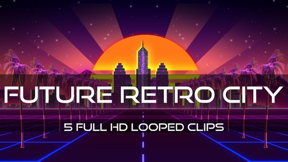 Future Retro City VJ Looped
