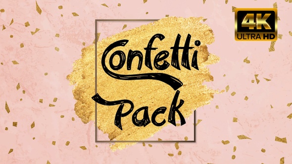 Gold Confetti Pack 4k