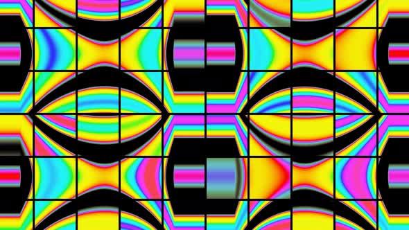 Abstract Background of Colorful Neon Animated Squares