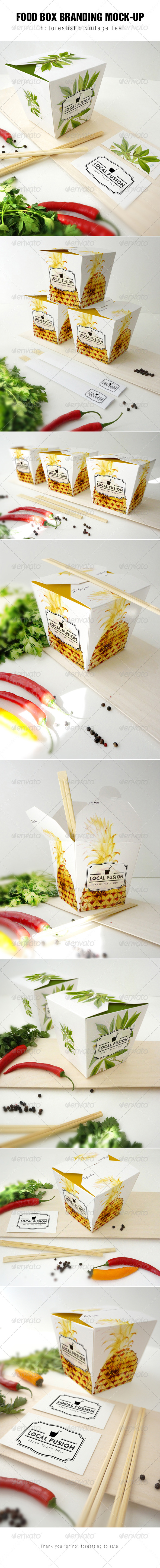 Food Box Branding Mockup