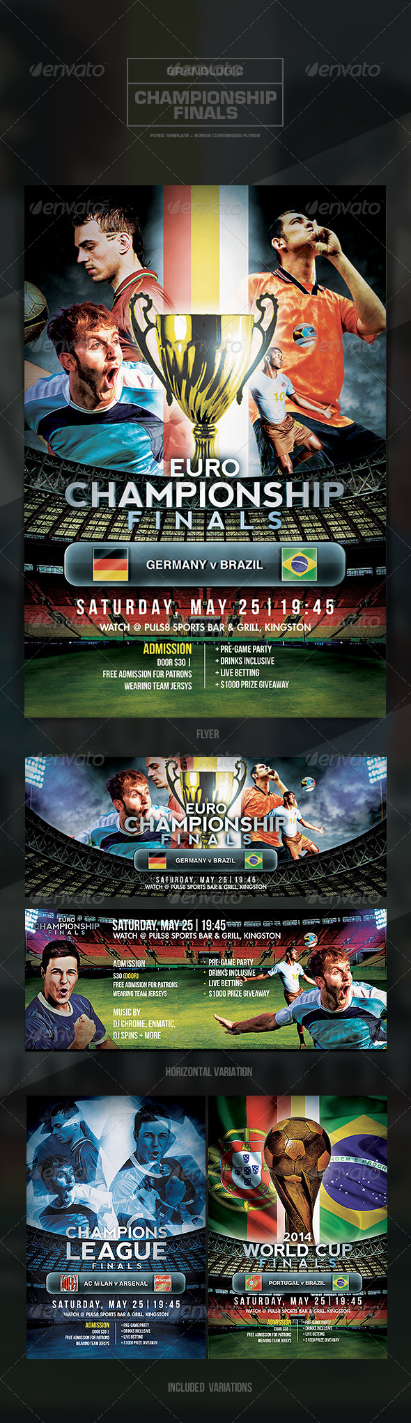 Soccer Tournament Flyer/Poster - Sports Events