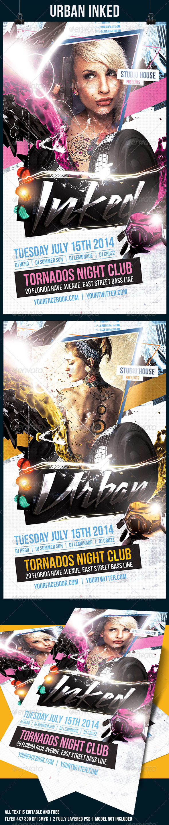 Inked Urban Flyer Template - Events Flyers