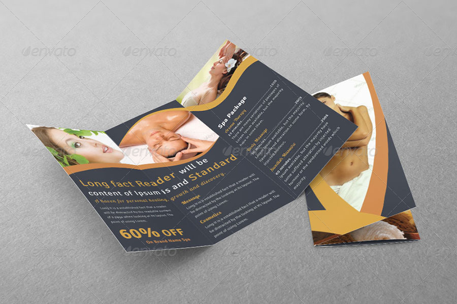 Spa & Beauty Saloon Tri-fold Brochure | Volume 5, Print Templates ...