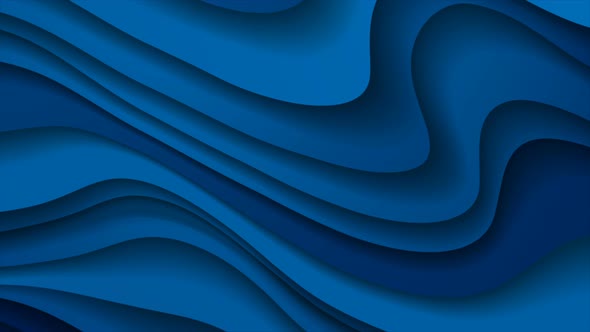 Dark Blue Paper Waves