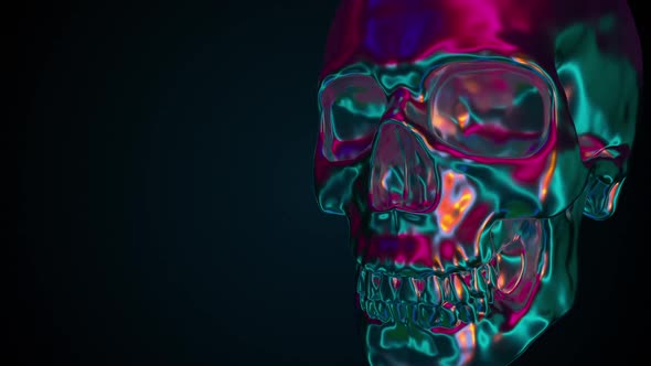 Iridescent Human Skull alt