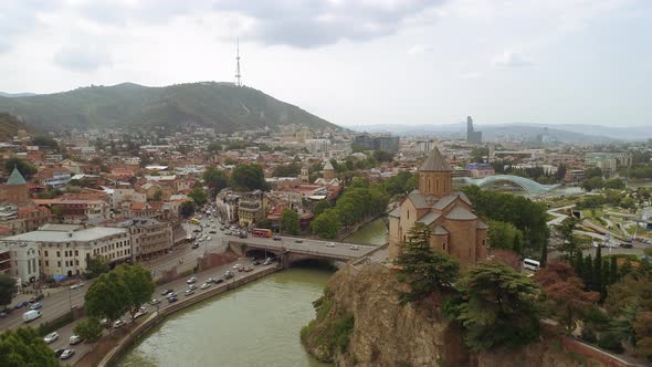 Aerial View Of Tbilisi City 