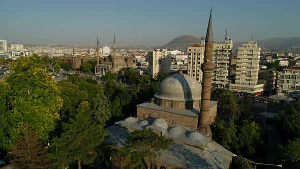 Aerial View On City Historic Mosques alt