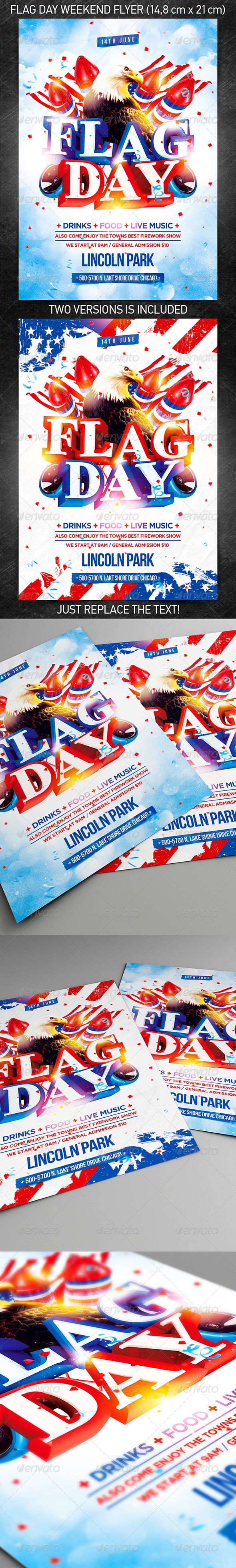 Flag Day Weekend Party Flyer - Holidays Events