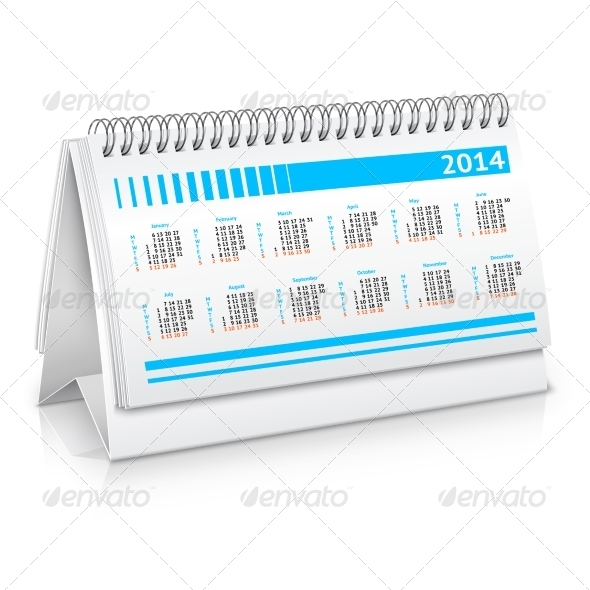 Desk Calendar Mockup