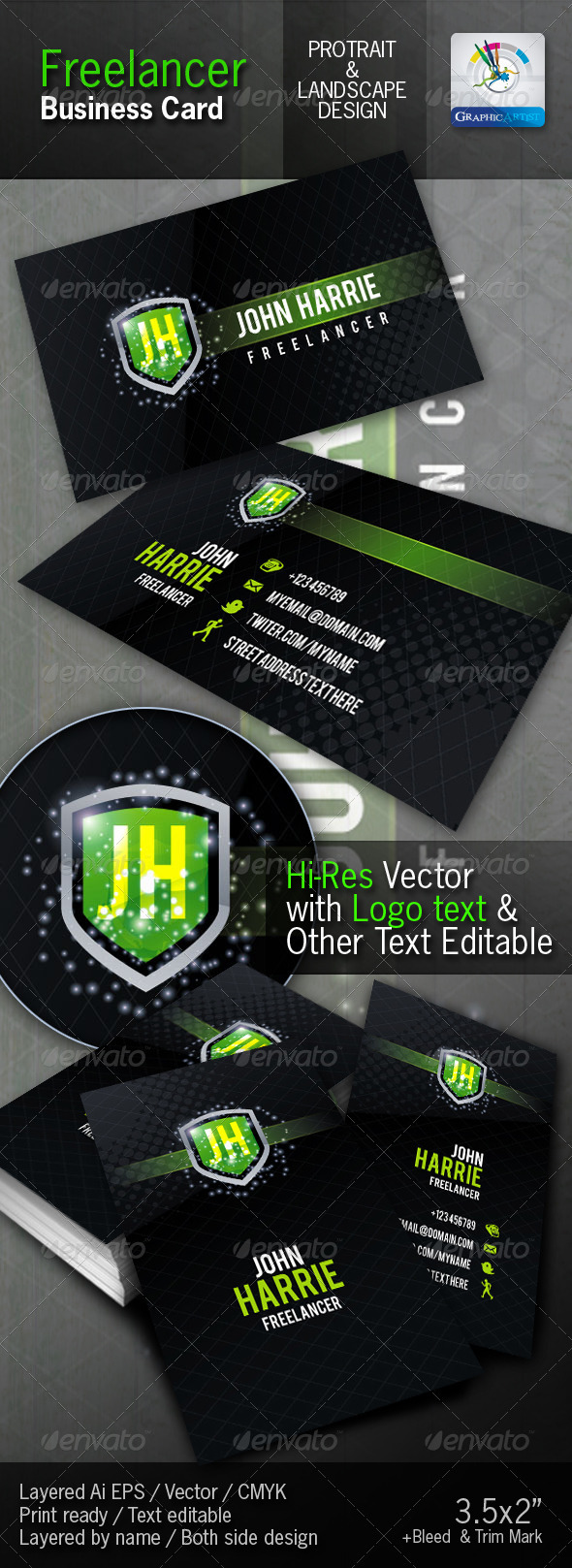Freelancer Creative Business Card - Creative Business Cards