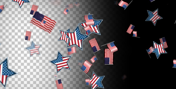 Falling American Flags Overlay alt
