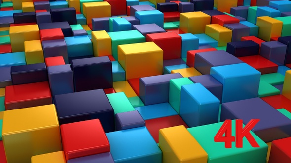Background of Animated Cubes, Motion Graphics | VideoHive