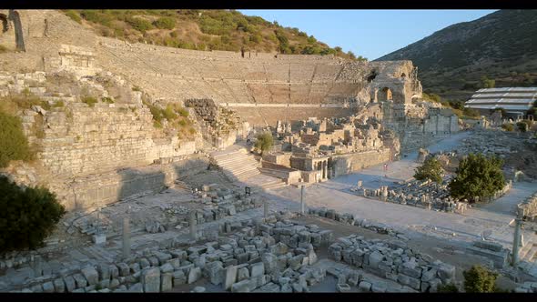 Ephesus Amphitheater on Sun Set