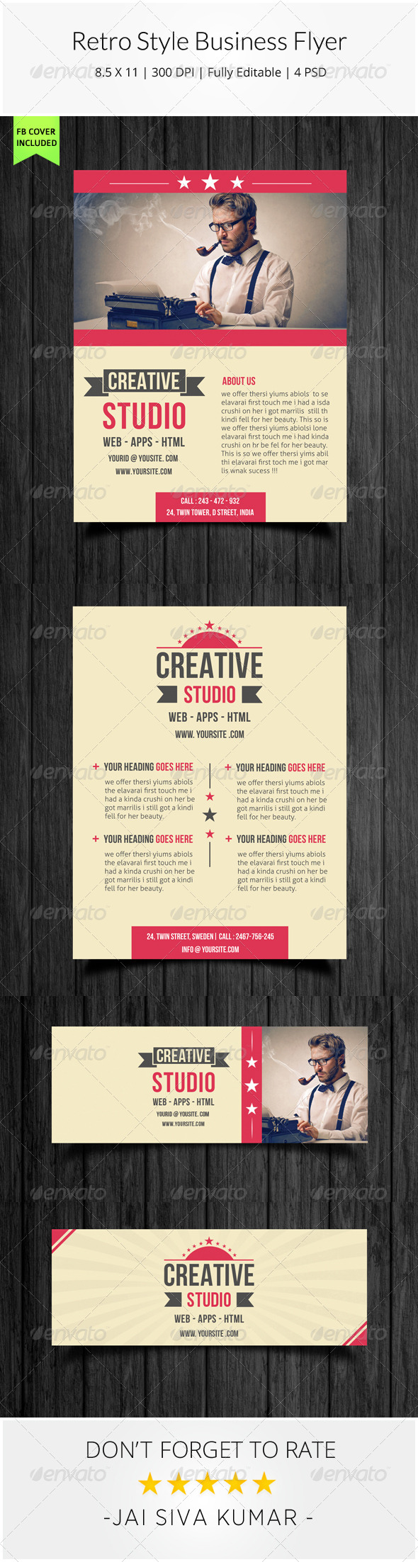 Retro Style Business Flyer - Corporate Flyers