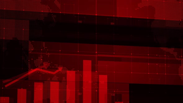 Red Color Business Growing Graph Chart Animated alt